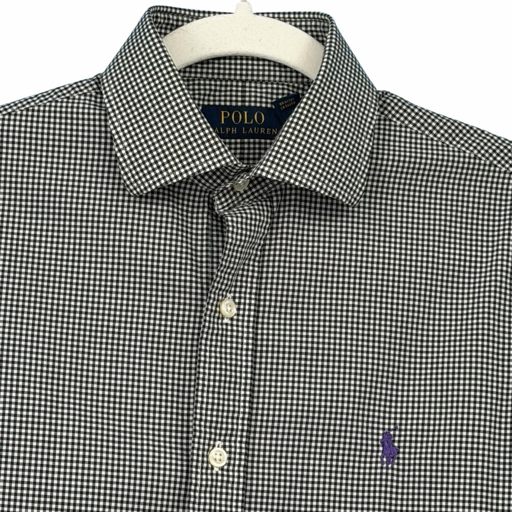 Polo by Ralph Lauren Black and White Gingham Pony Shirt